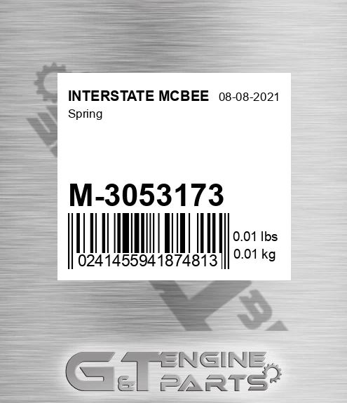 M-3053173 Spring for INTERSTATE MCBEE