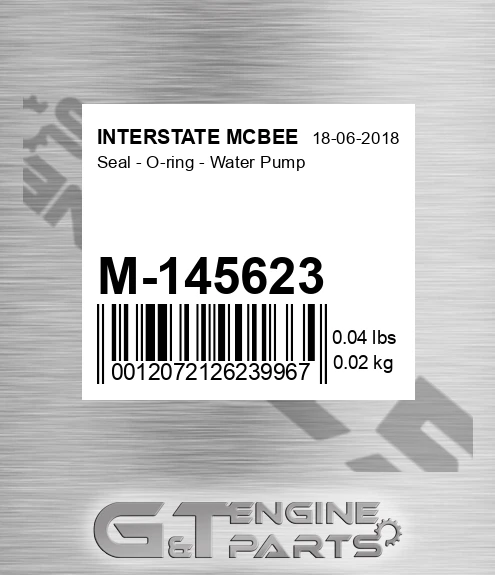 M-145623 Seal - O-ring - Water Pump