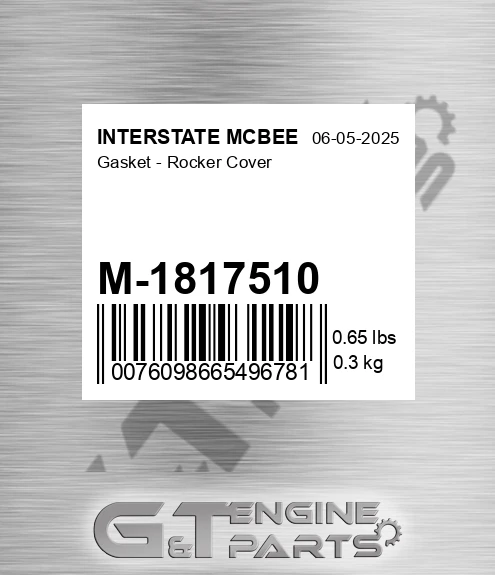 M-1817510 Gasket - Rocker Cover