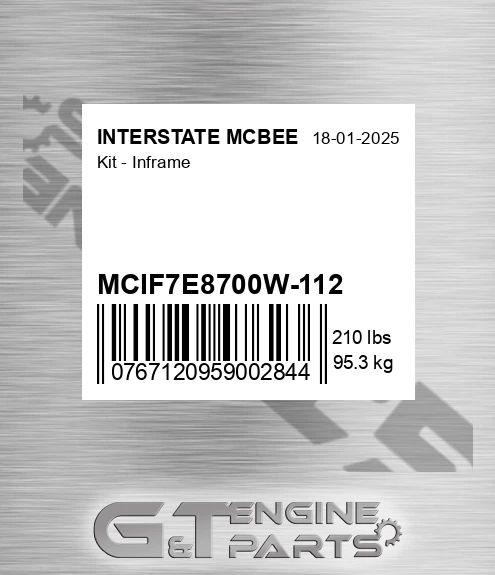 MCIF7E8700W-112 Kit - Inframe