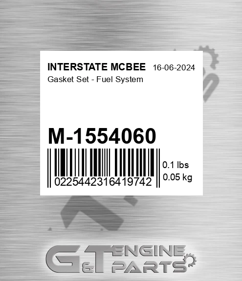 M-1554060 Gasket Set - Fuel System for INTERSTATE MCBEE