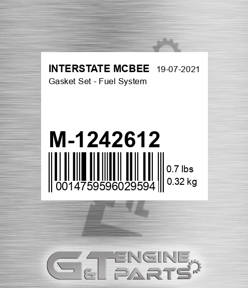 M-1242612 Gasket Set - Fuel System for INTERSTATE MCBEE