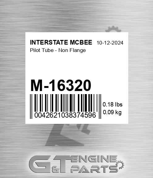 M-16320 Pilot Tube - Non Flange