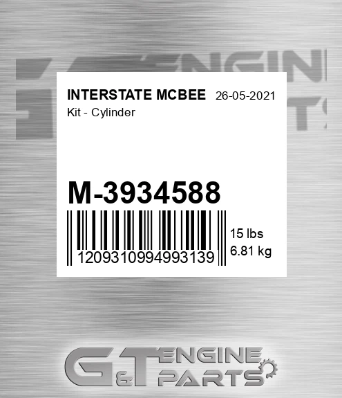 M-3934588 Kit - Cylinder