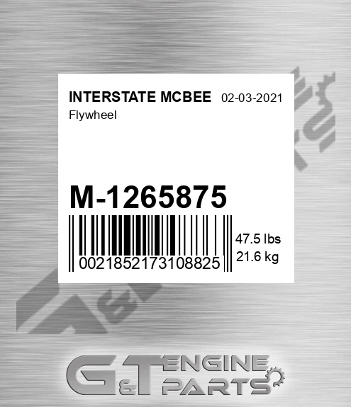 M-126-5875 Flywheel for INTERSTATE MCBEE