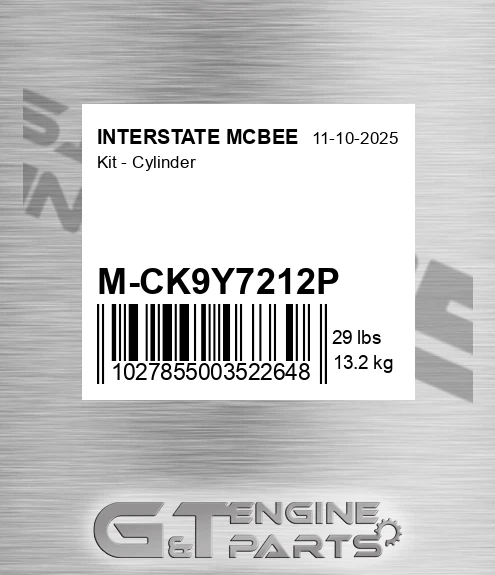 M-CK9Y7212P Kit - Cylinder for INTERSTATE MCBEE