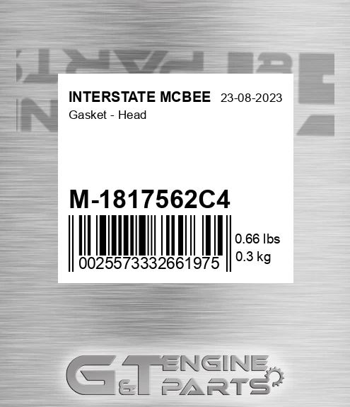 M-1817562C4 Gasket - Head
