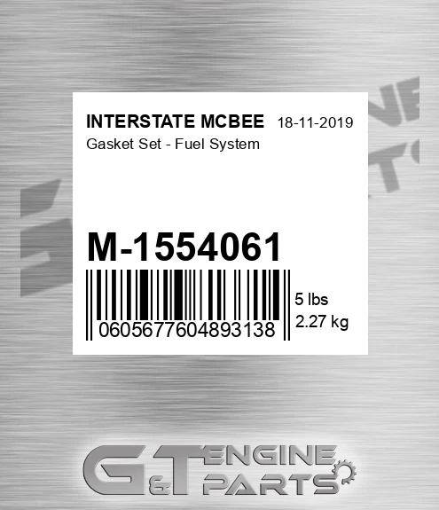 M-1554061 Gasket Set - Fuel System for INTERSTATE MCBEE
