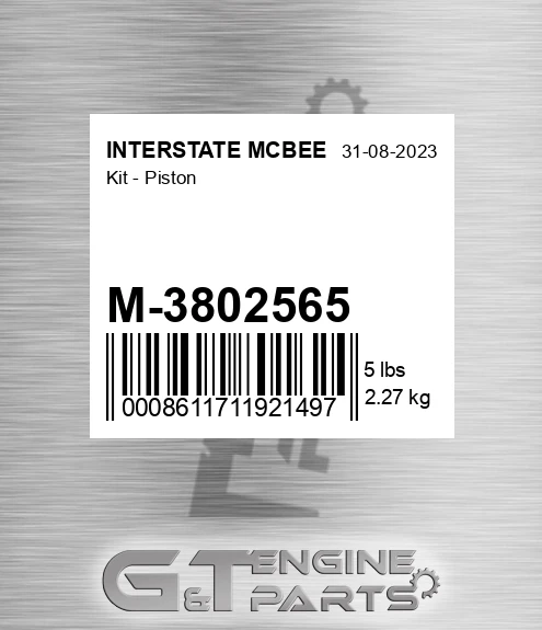 M-3802565 Kit - Piston for INTERSTATE MCBEE