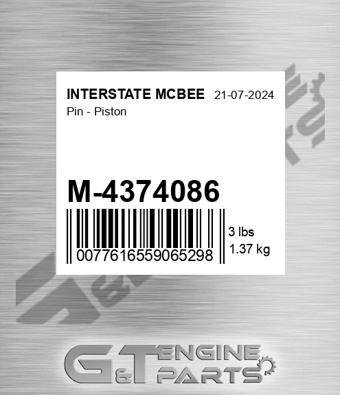 M-4374086 Pin - Piston