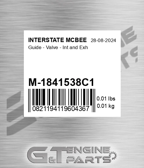 M-1841538C1 Guide - Valve - Int And Exh for INTERSTATE MCBEE