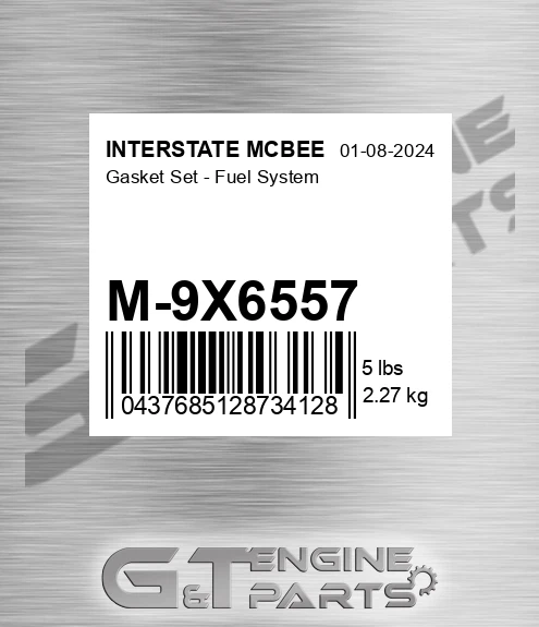 M-9X6557 Gasket Set - Fuel System for INTERSTATE MCBEE