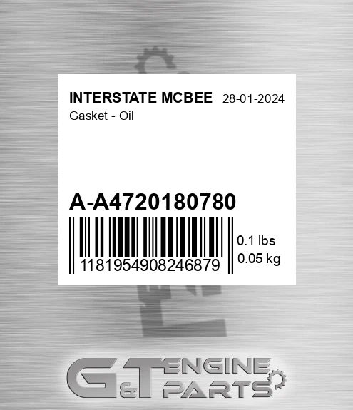A-A4720180780 Gasket - Oil