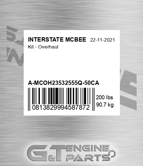 A-MCOH23532555Q-50CA Kit - Overhaul