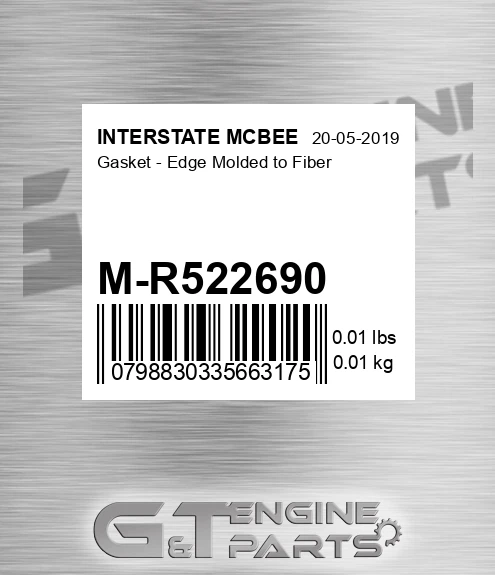 M-R522690 Gasket - Edge Molded To Fiber