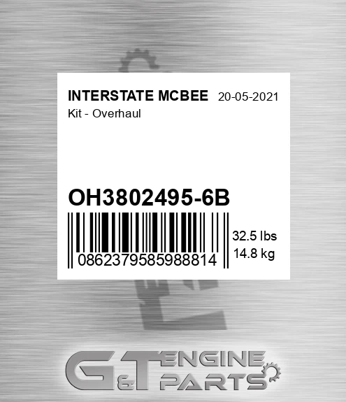 OH3802495-6B Kit - Overhaul for INTERSTATE MCBEE