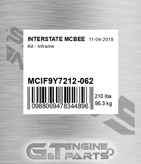 MCIF9Y7212-062 Kit - Inframe