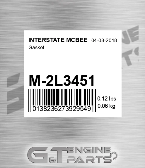 M-2L3451 Gasket for INTERSTATE MCBEE