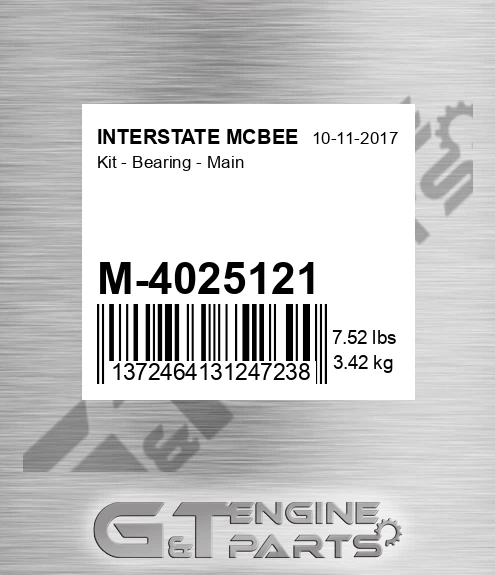 M-4025121 Kit - Bearing - Main