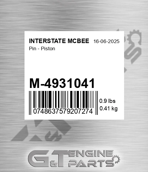 M-4931041 Pin - Piston