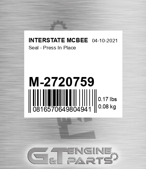 M-2720759 Seal - Press In Place
