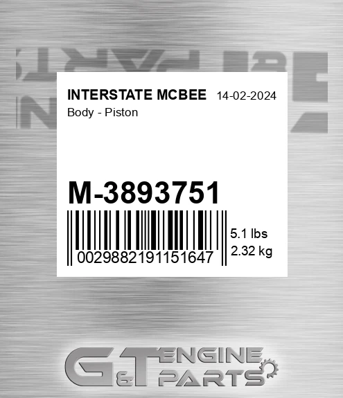 M-3893751 Body - Piston