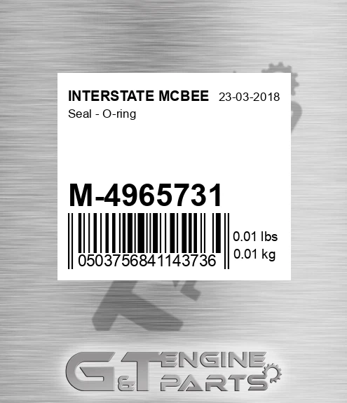 M-4965731 Seal - O-ring