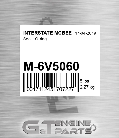 M-6V5060 Seal - O-ring