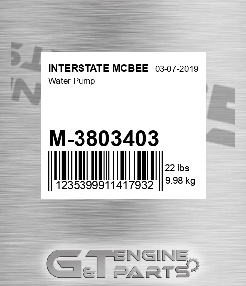M-3803403 Water Pump