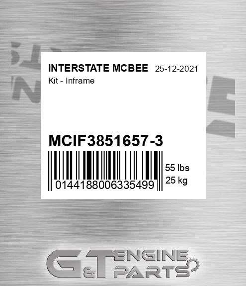 MCIF3851657-3 Kit - Inframe for INTERSTATE MCBEE