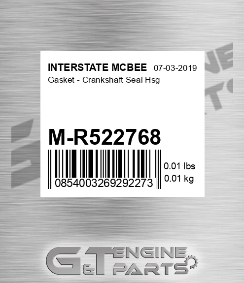 M-R522768 Gasket - Crankshaft Seal Hsg