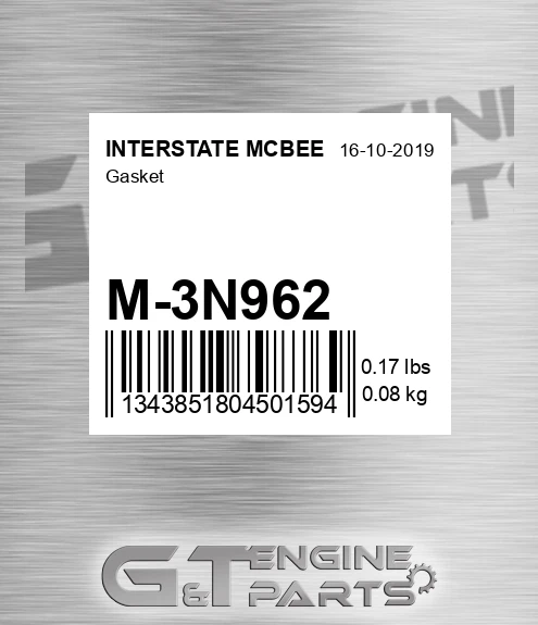 M-3N962 Gasket for INTERSTATE MCBEE