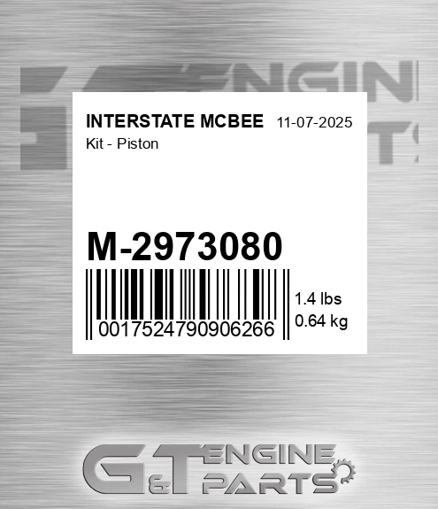 M-2973080 Kit - Piston for INTERSTATE MCBEE