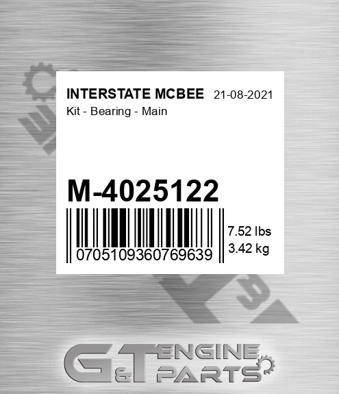 M-4025122 Kit - Bearing - Main