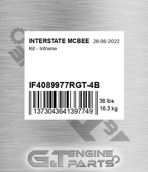 IF4089977RGT-4B Kit - Inframe