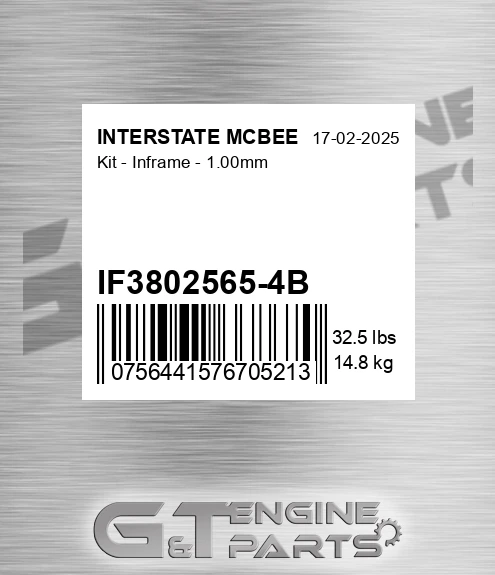 IF3802565-4B Kit - Inframe - 1.00mm