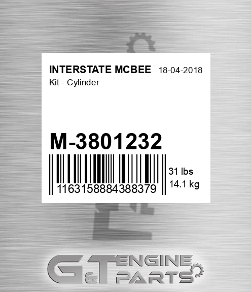 M-3801232 Kit - Cylinder
