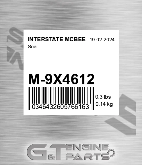 M-9X4612 Seal for INTERSTATE MCBEE