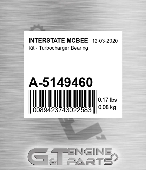 A-5149460 Kit - Turbocharger Bearing