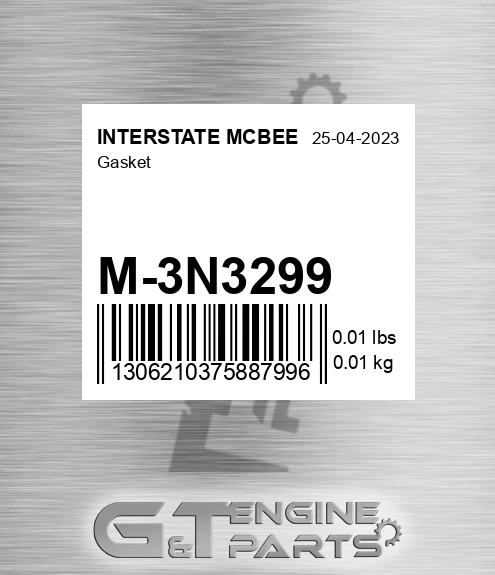 M-3N3299 Gasket for INTERSTATE MCBEE