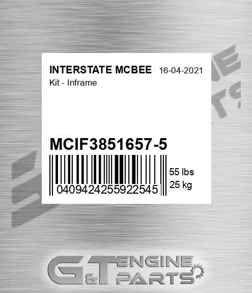 MCIF3851657-5 Kit - Inframe for INTERSTATE MCBEE