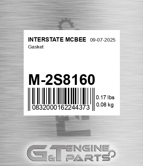M-2S8160 Gasket for INTERSTATE MCBEE