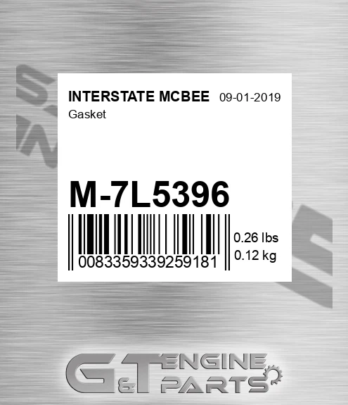 M-7L5396 Gasket for INTERSTATE MCBEE