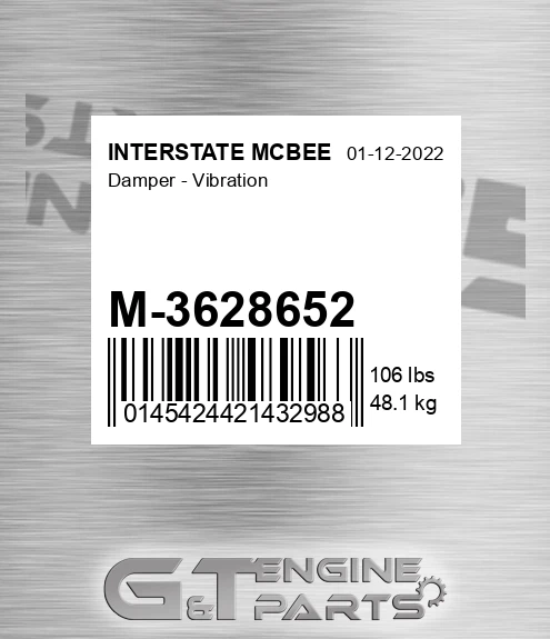 M-3628652 Damper - Vibration