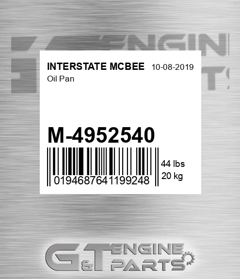 M-4952540 Oil Pan