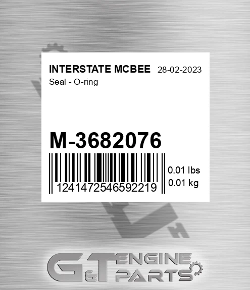 M-3682076 Seal - O-ring for INTERSTATE MCBEE