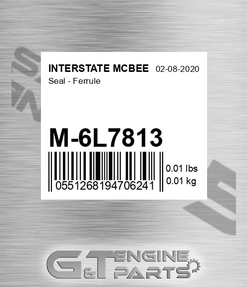 M-6L7813 Seal - Ferrule for INTERSTATE MCBEE