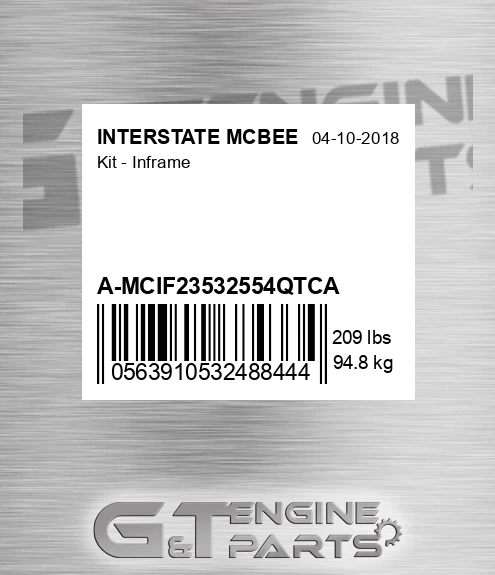 A-MCIF23532554QTCA Kit - Inframe