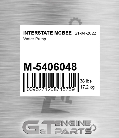 M-5406048 Water Pump