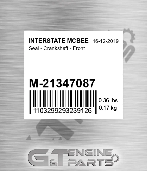 M-21347087 Seal - Crankshaft - Front